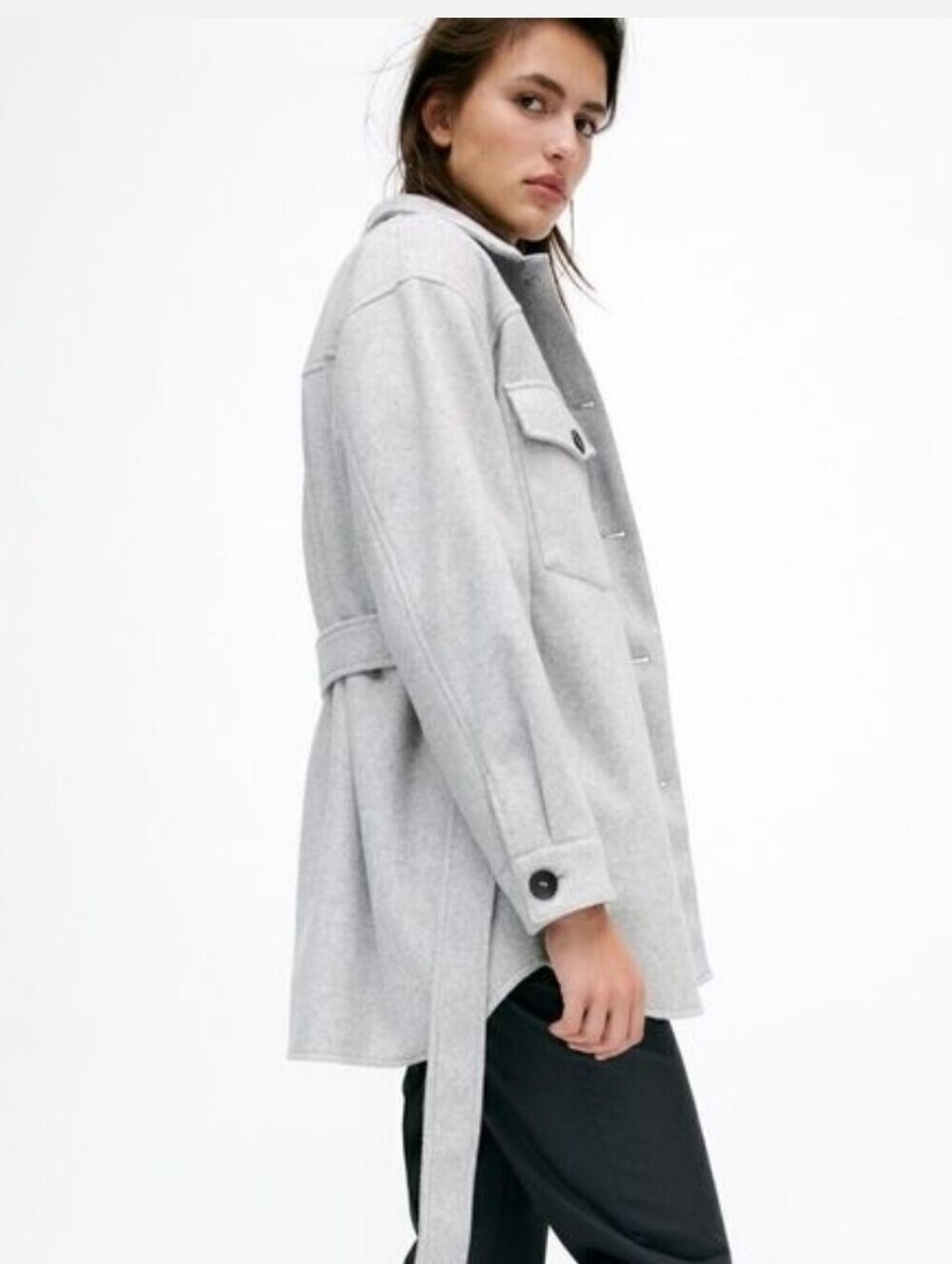 Zara Grey Shacket Size XL